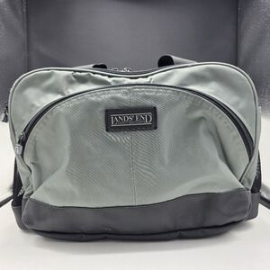 Vtg Land's End Travel Carry-On TSA Tote Duffle Laptop Bag Nylon 14Wx10Hx8D '97